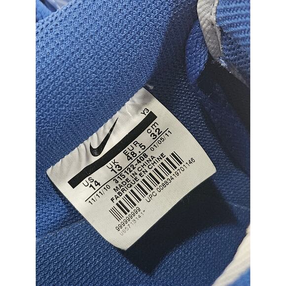 Nike Air Force 1 Low Blue White 315122-408 Men’s Size 14
